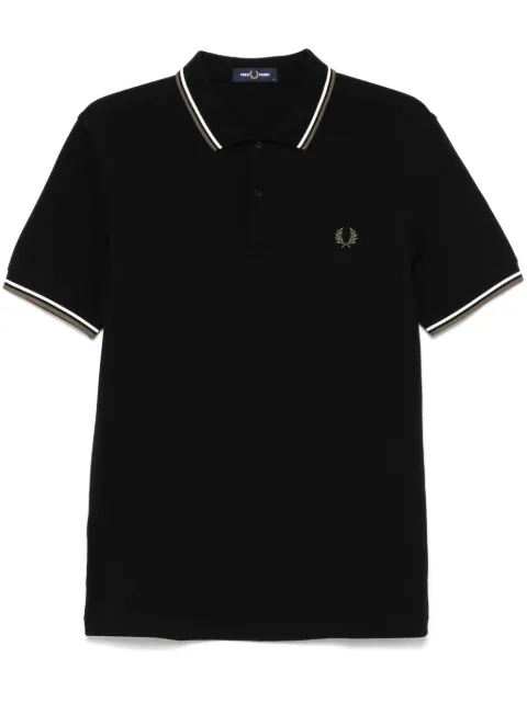 Fred Perry logo-embroidered polo shirt Black M3600