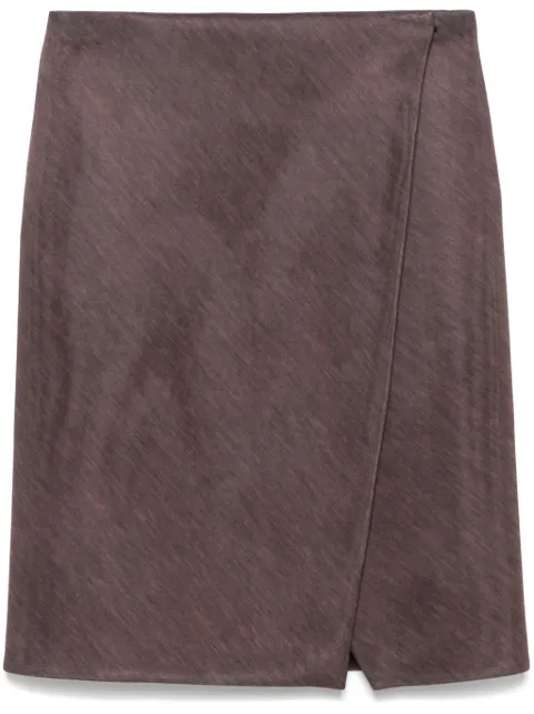 Philosophy Di Lorenzo Serafini wrap midi skirt Brown A01167137