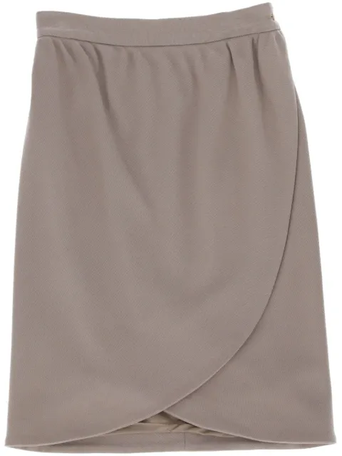 Giorgio Armani Pre-Owned 1980s wool skirt Neutrals GAR250PP