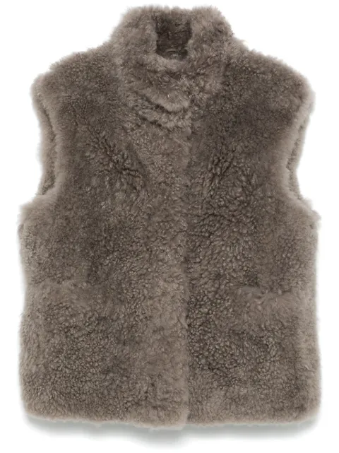 Liska fur gilet Grey KL24Z00