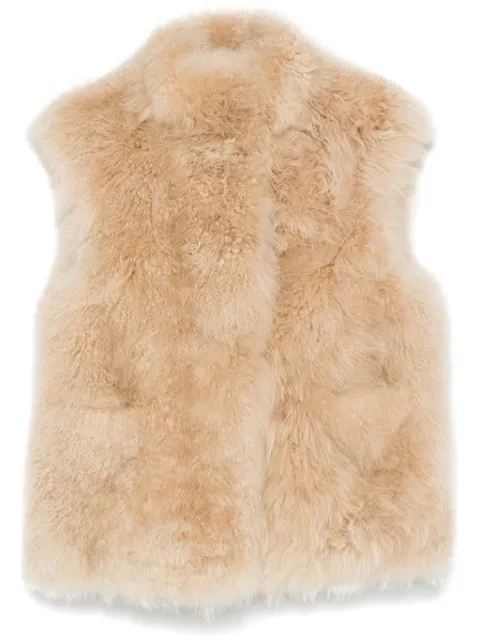 Liska fur gilet Neutrals KL24Z00