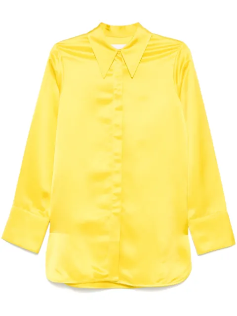 Jil Sander satin shirt Yellow J02DL0208J65219