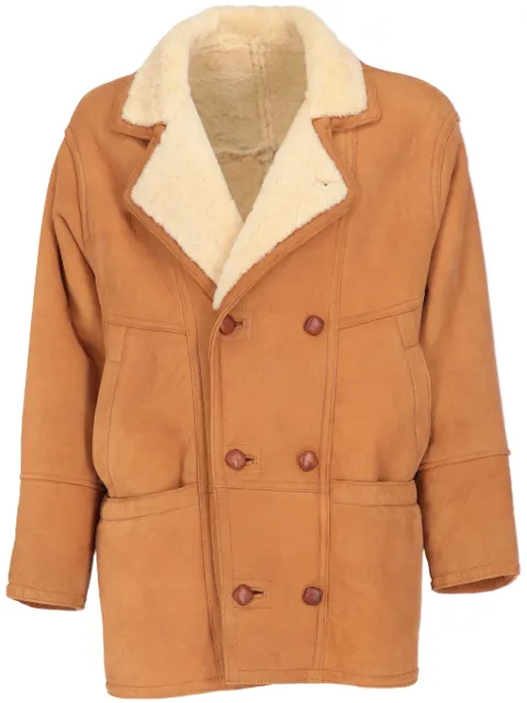 A.N.G.E.L.O. Vintage Cult 1980s pre-owned shearling-trim coat Orange ANG620PG