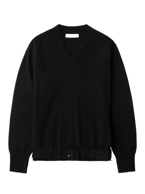 Random Identities belted sweater Black RAN04N002