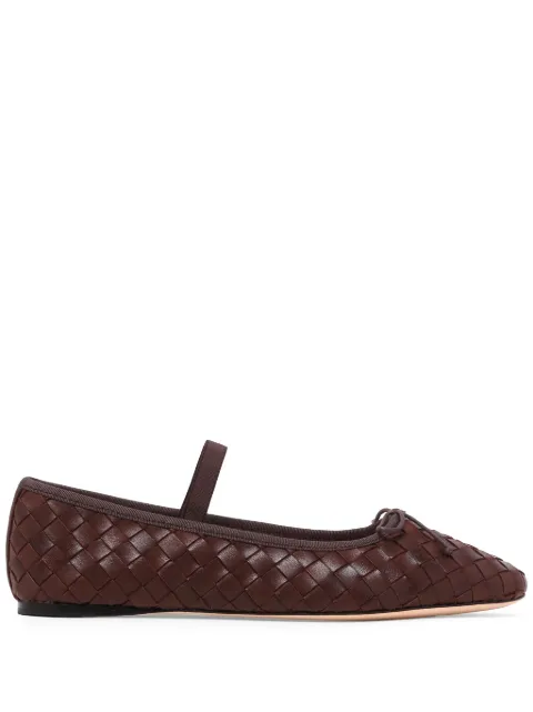 Loeffler Randall woven ballerina shoes Red LEONIESWLESPRE