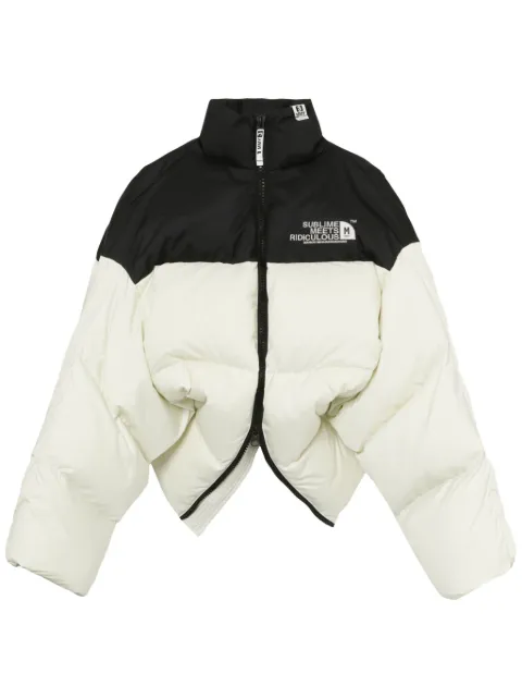 Maison MIHARA YASUHIRO cropped puffer jacket White K13BL341