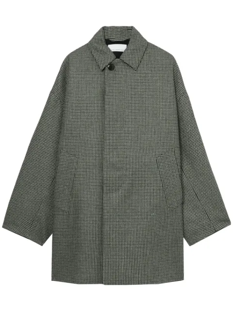 Random Identities check-print coat Neutrals RAN04C003