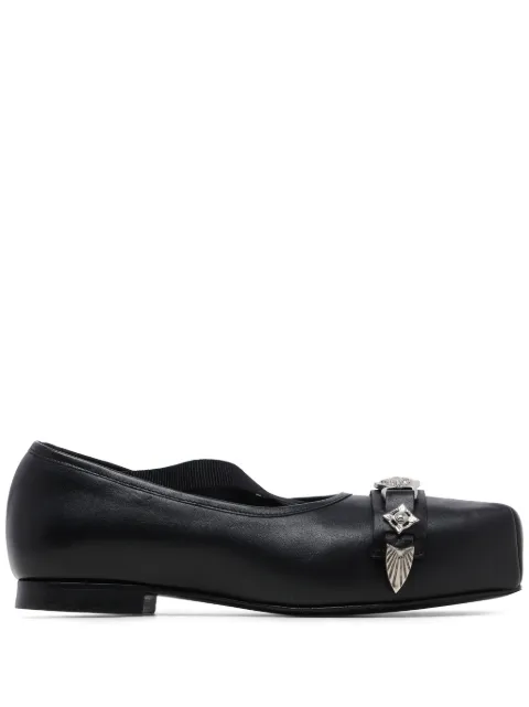 Toga plaque ballerina shoes Black FTGPW134309009