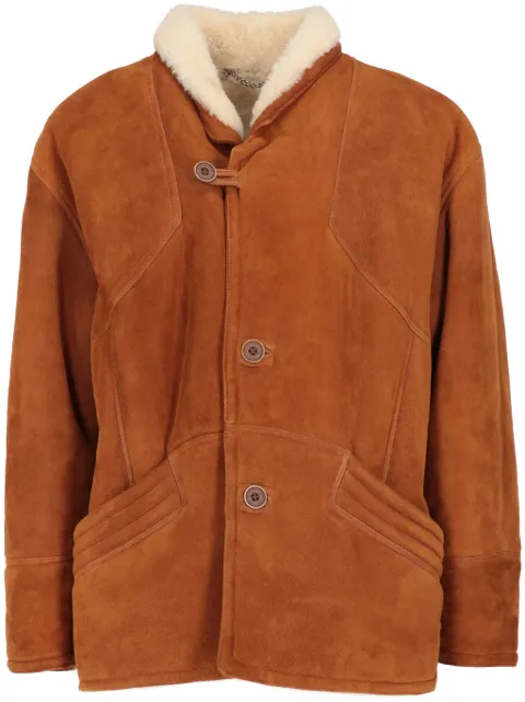 A.N.G.E.L.O. Vintage Cult 1980s pre-owned shearling-collar jacket Orange ANG580PB