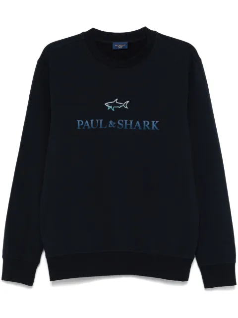 Paul & Shark flocked-logo sweater Blue 14311817