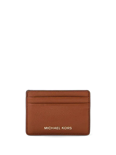 Michael Kors grained-leather card holder Brown 32F7GF6D0L
