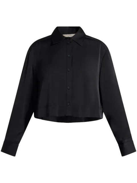 Michael Kors long-sleeved satin shirt Black MF440P5F06
