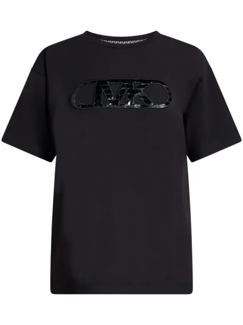 Michael Michael Kors logo-appliqué T-shirt Black MF451ITANU