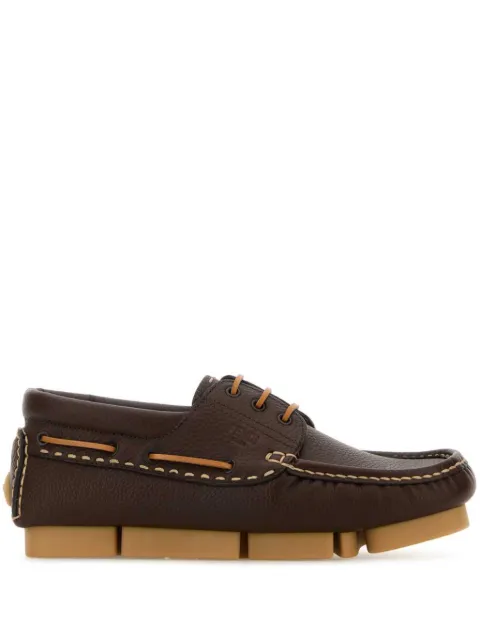 FENDI leather lace-up loafers Brown 7D1685TDK