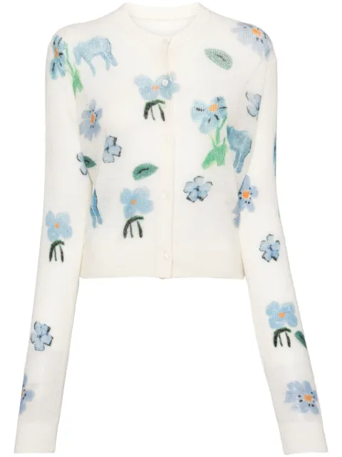 JNBY floral-intarsia cardigan White 5O8314800