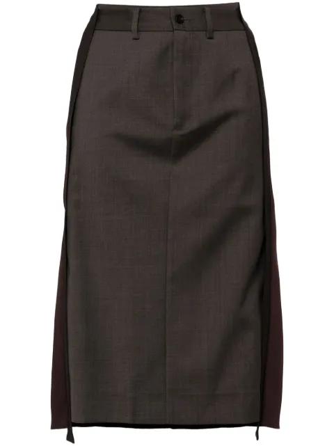 JNBY deconstructed midi skirt Brown 5O8D13950