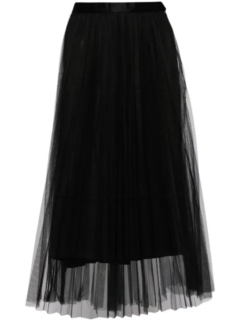JNBY pleated A-line skirt Black 5O7D14920