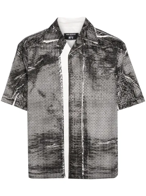 CROQUIS graphic-print short sleeves shirt Black 9O9210290