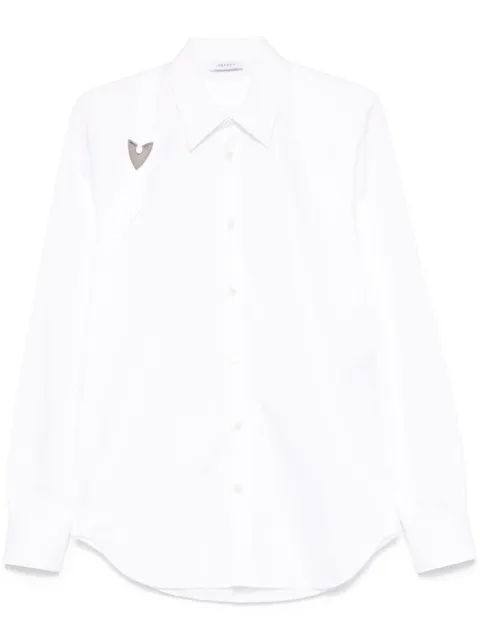 Alexander McQueen buckle poplin shirt White 814641QNAAX