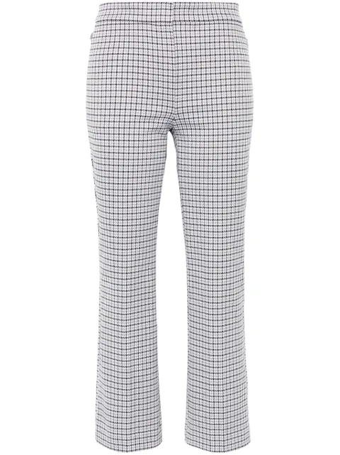 Theory houndstooth-pattern trousers Grey O0727204