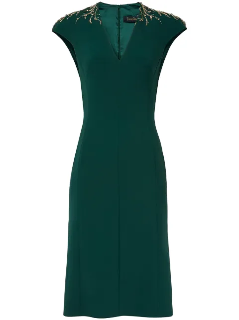 Jenny Packham Ardila crystal-embellished midi dress Green JPEX242