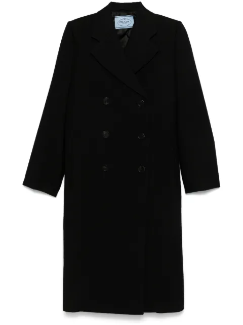Prada virgin wool coat Black P601S15UW