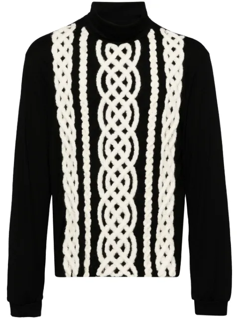 Taakk cable-knitted jumper Black TA24AWJR057