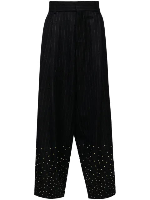 Kolor stud-embellishment wool trousers Blue 24WCMP16112