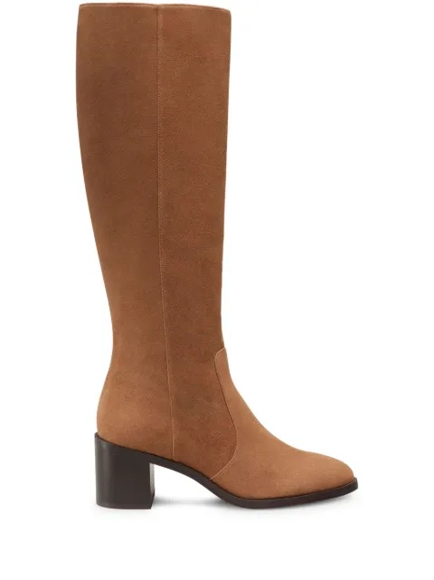 Stuart Weitzman 60mm Esme zip-up boots Brown SJ331SDK