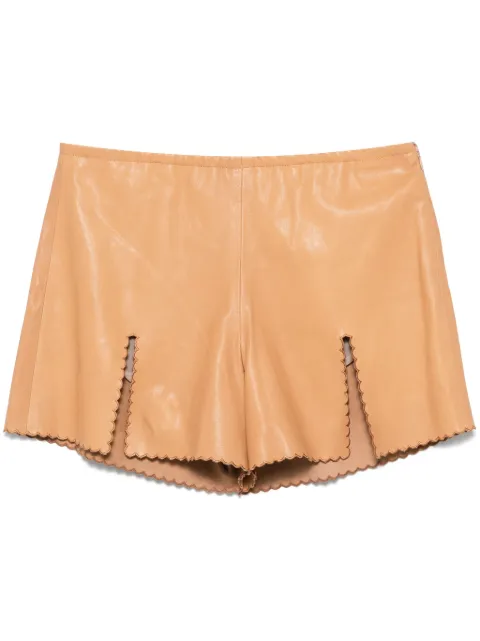 Blumarine vented leather shorts Neutrals A444L039A