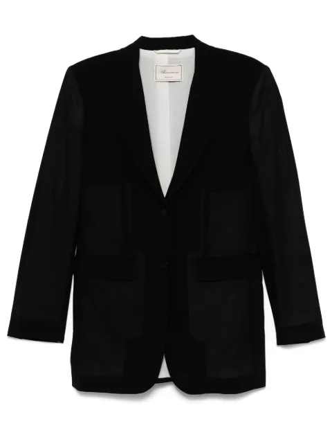 Blumarine wool single-breasted blazer Black 4B019A