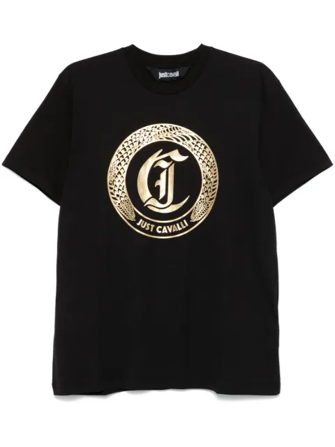 Just Cavalli Ghotic logo-print T-shirt Black 77OAHT01CJ500