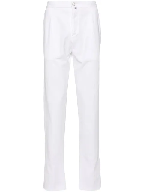 Kiton tapered-leg trousers White UP1LACK0108F