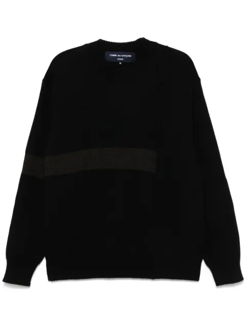 Comme des Garçons Homme ribbed-knit sweater Black HNN003