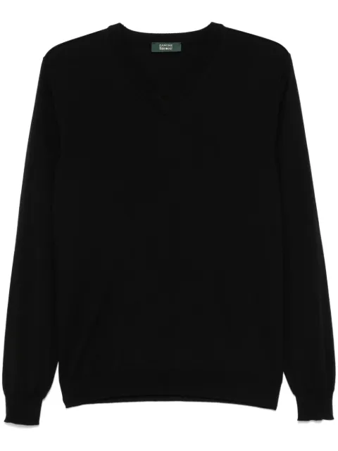 Zanone fine-knit sweater Black 810103Z0290