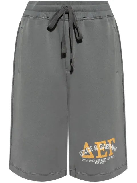 Dolce & Gabbana logo-print track shorts Grey GP08BTG7NTR