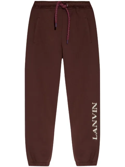 Lanvin logo-embroidered track pants Red RMTR0066J154H24