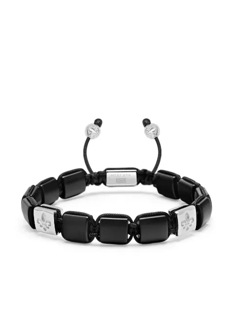 Nialaya Jewelry Flatbead bracelet Black MLUXPL150
