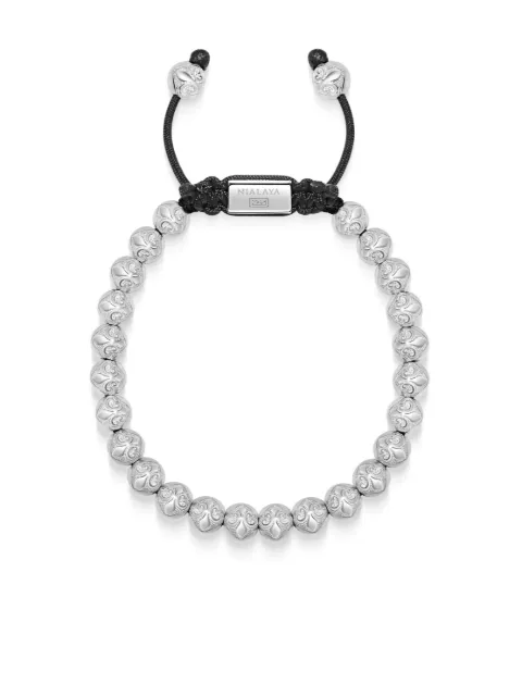 Nialaya Jewelry beaded bracelet Silver MSS017