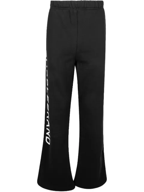 Purple Brand Wordmark track pants Black P459HBBW124