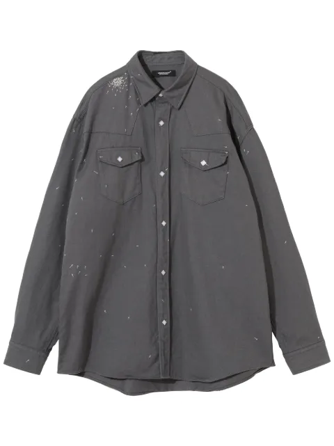 Undercover cross-print shirt Grey UC2D44041