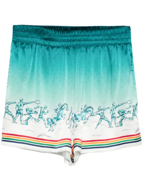 Casablanca La Deesse Du Stade shorts Blue WF24TR104