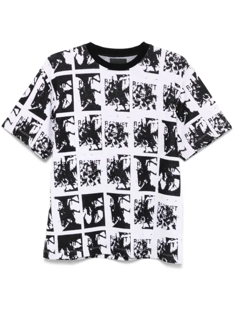 RASSVET patterned-jacquard T-shirt Black PACC15T010