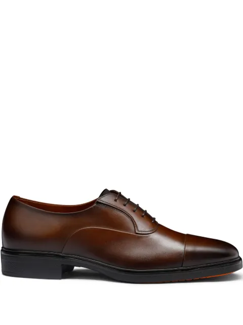 Santoni Easy leather oxford shoes Brown MGEO18957NEAXNTG