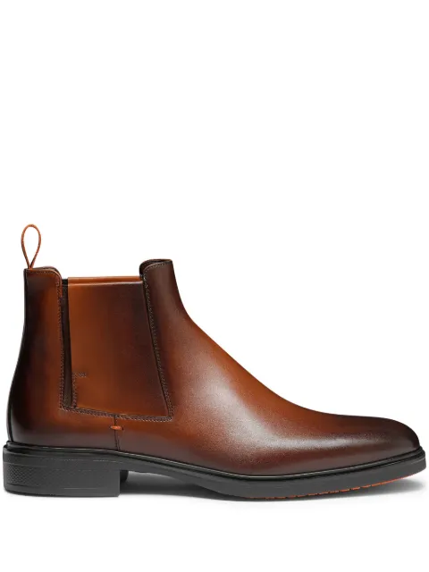 Santoni Easy leather ankle boots Brown MGEO18937NEAXNTG