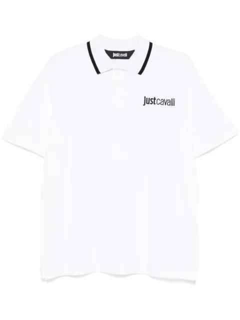 Just Cavalli logo-embroidered polo shirt White 77OAGT00CJ506