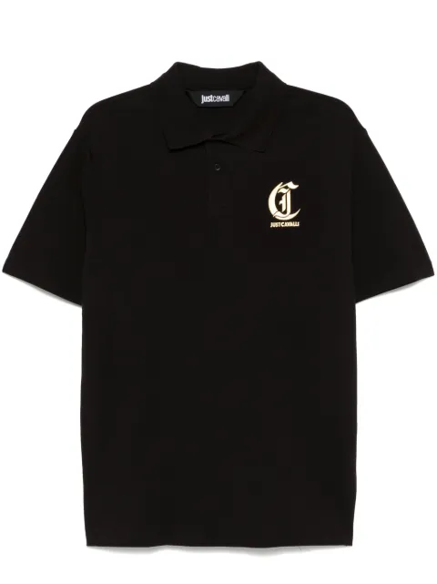 Just Cavalli logo-print polo shirt Black 77OAGT04CJ506