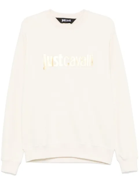 Just Cavalli logo-print sweatshirt Neutrals 77OAIT00CF500