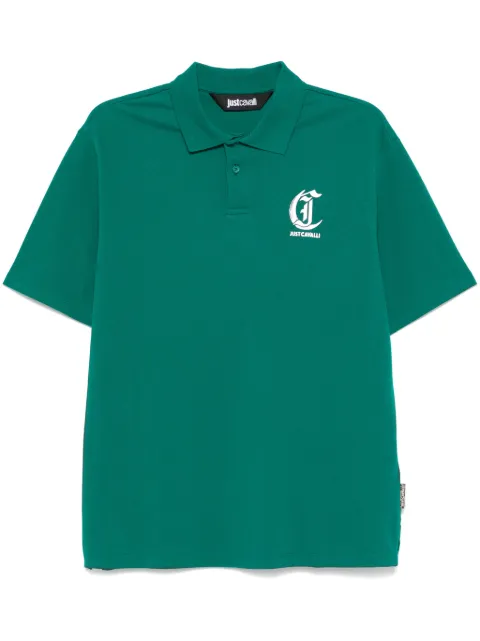 Just Cavalli logo-print polo shirt Green 77OAGT04CJ506