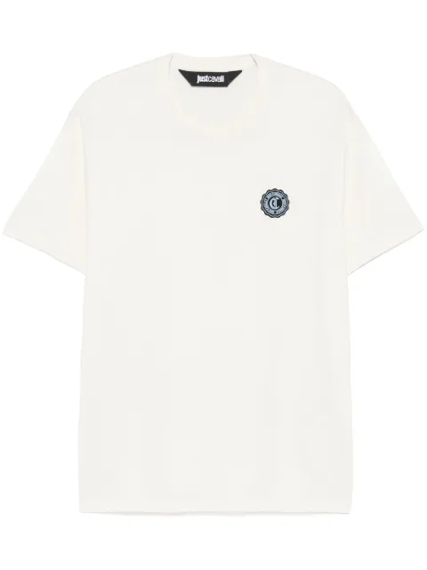 Just Cavalli raised logo T-shirt Neutrals 77OAHT04CJ500